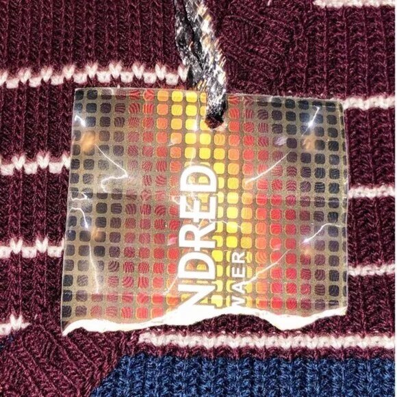 One Hundred Tricot Waer Maroon Striped Vest Sz M - Picture 2 of 3